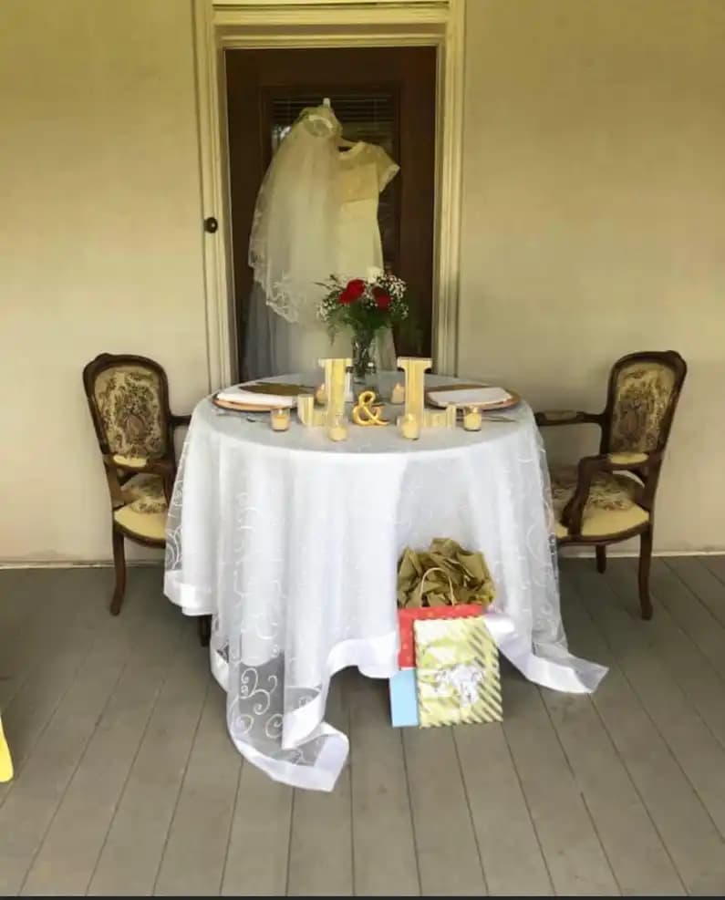 Elegant setup for a 50th anniversary