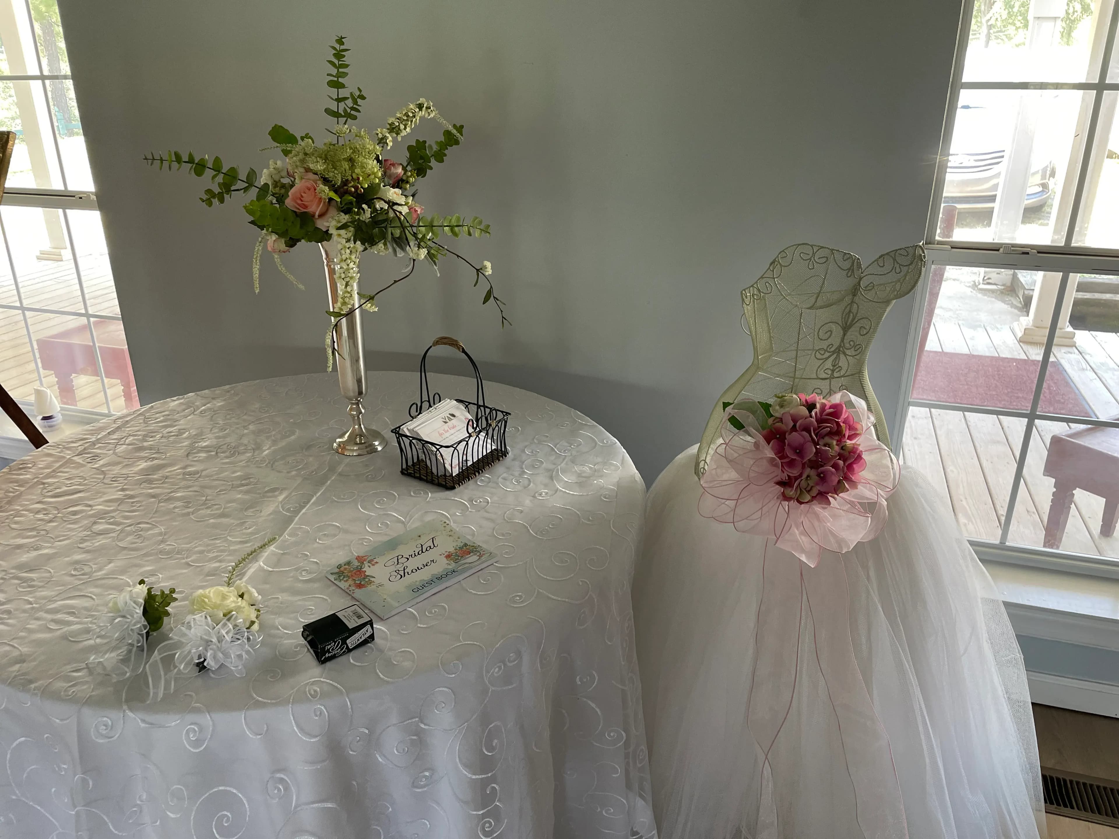 Boho chic bridal shower with macrame and pampas grass
