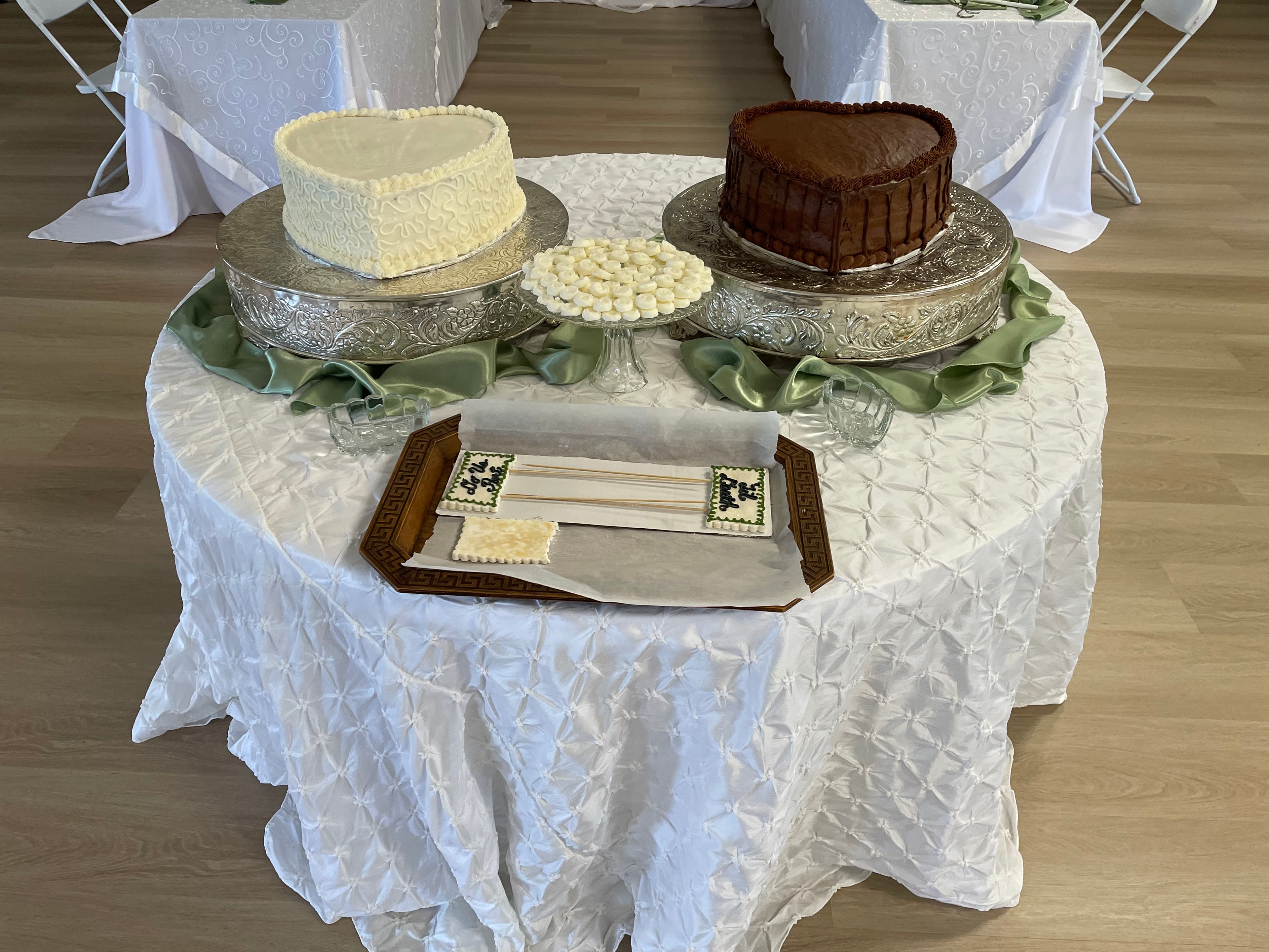 Cake Table with specialty cloths