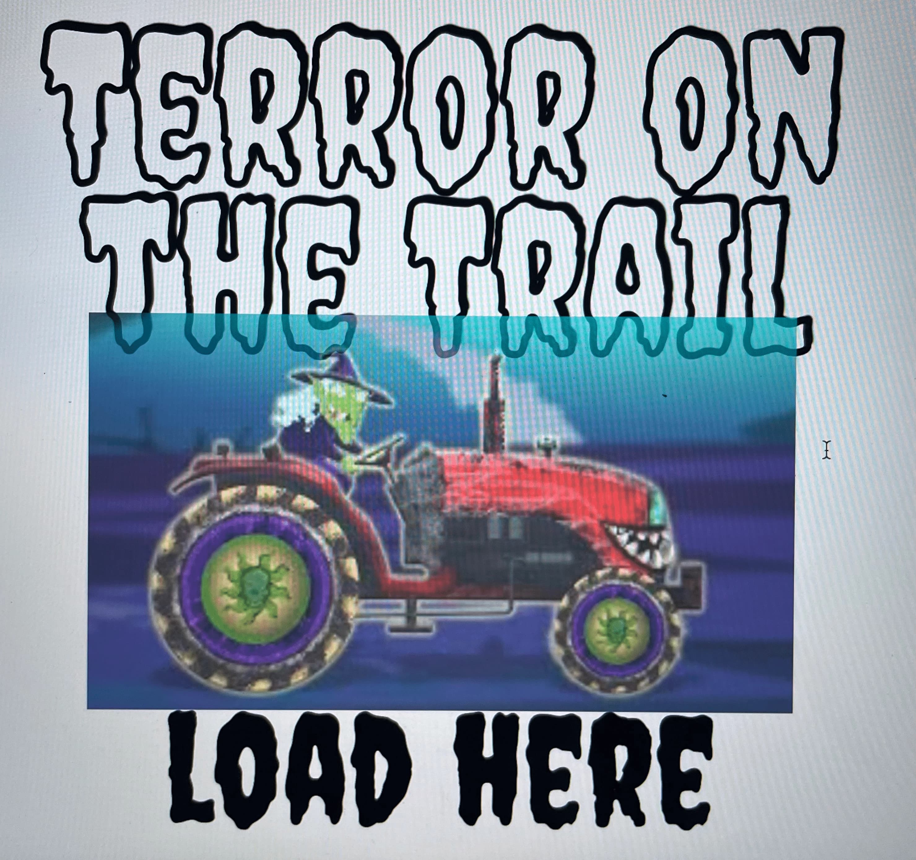 Custom signage for a 'Terror Trail' event
