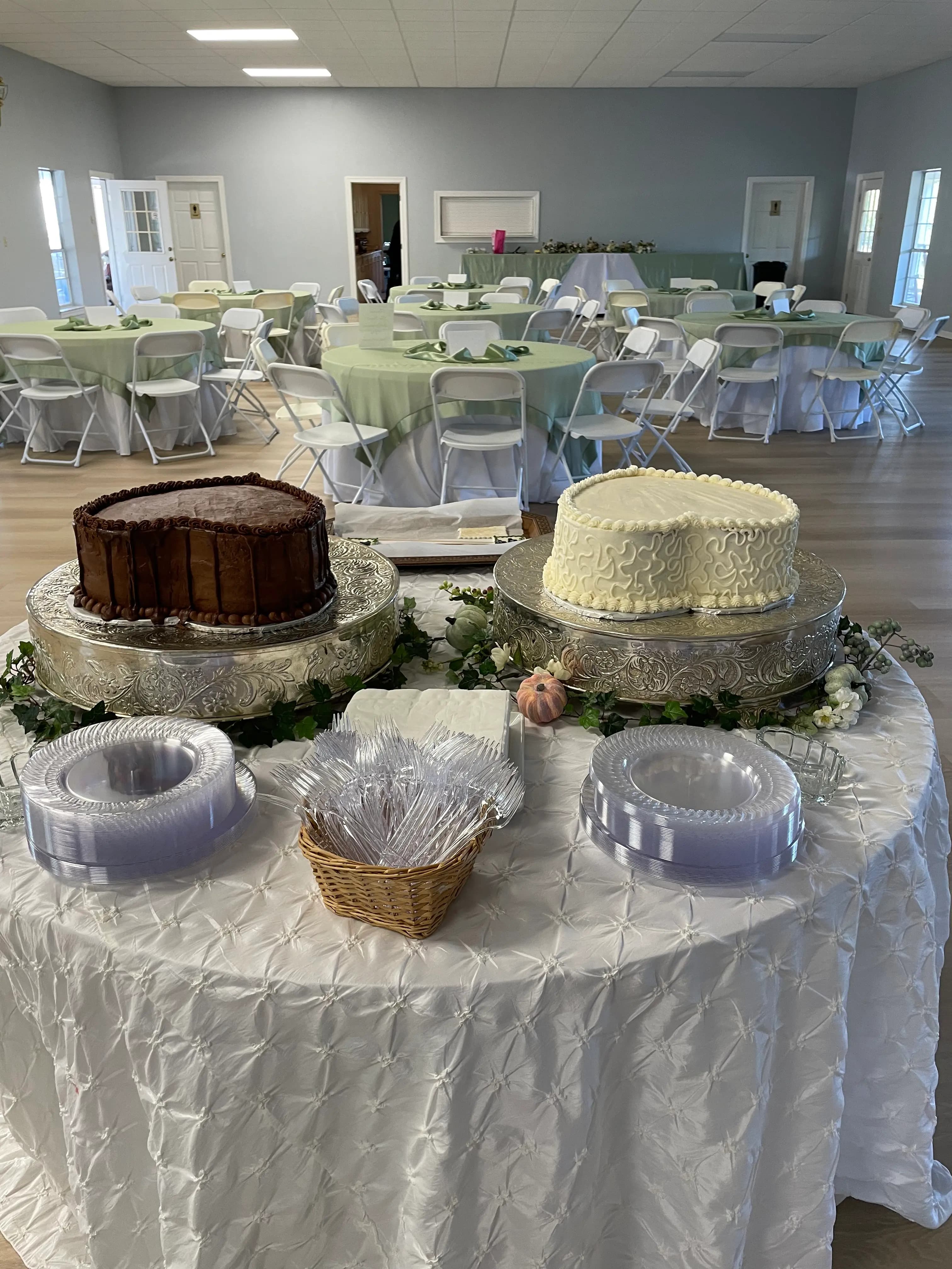 Cake Table overlooking reception room