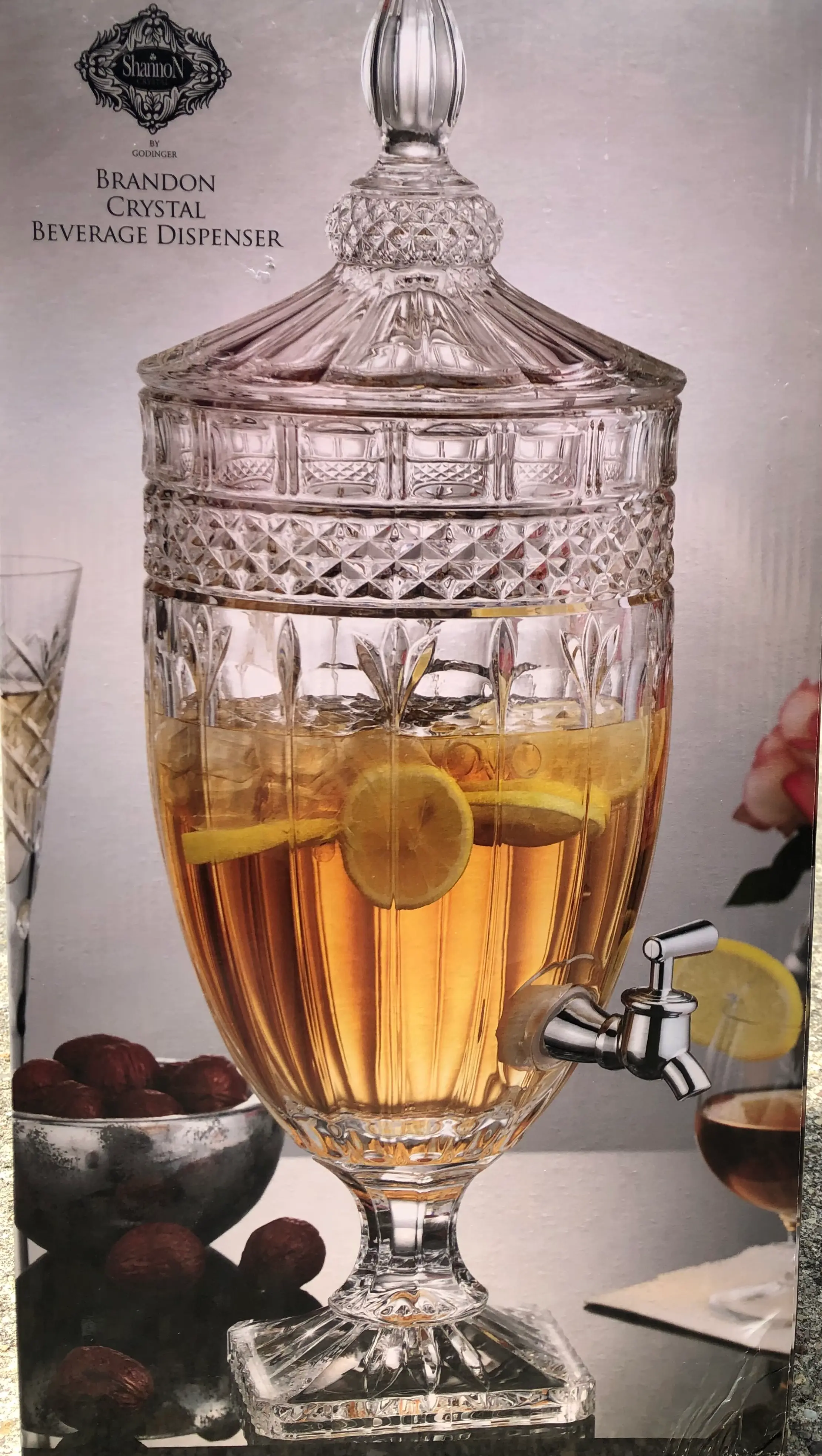 Drink Dispensers (Cut Glass) - 4 total