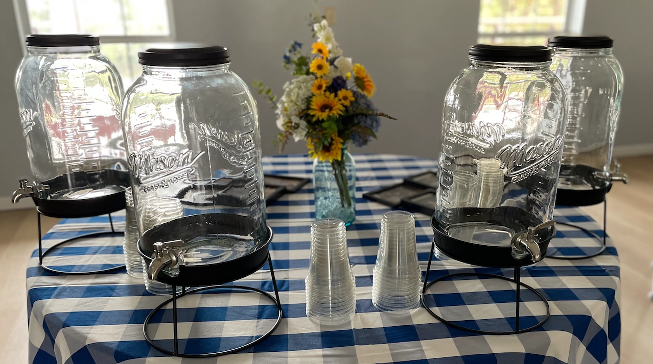 Drink Dispensers - Mason Jar (w/stand) 2.9 Gal - 4 total